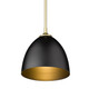 Zoey One Light Pendant (6956-S OG-BLK)