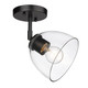 Roxie One Light Wall Sconce (6958-1W BLK-BLK-CLR)
