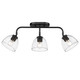 Roxie Three Light Semi-Flush Mount (6958-3SF BLK-BLK-CLR)