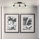 Roxie Three Light Semi-Flush Mount (6958-3SF BLK-BLK-CLR)