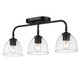 Roxie Three Light Bath Vanity (6958-BA3 BLK-BLK-CLR)