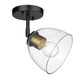 Roxie One Light Semi-Flush Mount (6958-SF BLK-BCB-CLR)