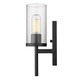 Winslett One Light Wall Sconce (7011-1W BLK-CLR)