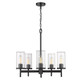 Winslett Five Light Chandelier (7011-5 BLK-CLR)