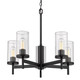 Winslett Five Light Chandelier (7011-5 BLK-CLR)