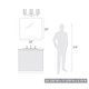 Winslett Three Light Bath Vanity (7011-BA3 BLK-CLR)