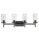 Winslett Four Light Bath Vanity (7011-BA4 BLK-CLR)