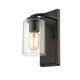 Monroe One Light Wall Sconce (7041-1W BLK-CLR)