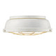 Golden - 7312-FM FW - Two Light Flush Mount - Bartlett - French White