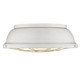 Golden - 7312-FM16 FW - Three Light Flush Mount - Bartlett - French White