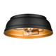Rebel Two Light Flush Mount (7313-FM BLK)