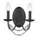 Golden - 7644-2W BLK - Two Light Wall Sconce - Mirabella - Matte Black