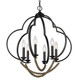 Flori Six Light Pendant (8320-6P BLK-EWB)