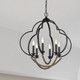 Flori Six Light Pendant (8320-6P BLK-EWB)