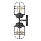 Seaport Two Light Wall Sconce (9808-2W BLK)