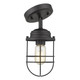 Seaport One Light Semi-Flush Mount (9808-SF BLK)