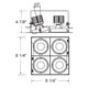 15W Multi LED Recessed Multiple (TE614BLED-30-4-01)
