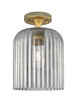 Innovations - 434-1F-BB-G559-8SM - One Light Flush Mount - Downtown Urban - Brushed Brass