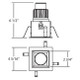 LED REC,4IN,SQ SPECULAR,CHR (21968-013)
