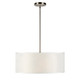 Forte - 2740-03-55 - Three Light Pendant - Betty - Brushed Nickel