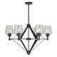 Forte - 2743-06-04 - Six Light Chandelier - Chalice - Black