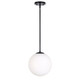 Forte - 2747-01-04 - One Light Pendant - Selene - Black