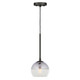 Forte - 2751-01-04 - One Light Pendant - Callisto - Black