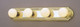 Forte - 5245-04-25 - Four Light Bath Strip - Vanity BB - Polished Brass and Chrome