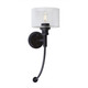 Forte - 5748-01-04 - One Light Wall Sconce - Zane - Black