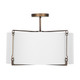 Gabby - SCH-170565 - Two Light Semi-Flush Mount - Theresa - Matte Bronze|Feather White Linen|White Acrylic