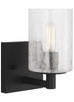 Generation Lighting - GLV1031MBK - One Light Wall / Bath Sconce - Parker - Midnight Black