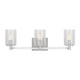 Generation Lighting - GLV1033EN/BS - Three Light Wall / Bath - Parker - Brushed Steel