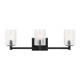 Generation Lighting - GLV1033EN/MBK - Three Light Wall / Bath - Parker - Midnight Black