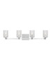 Generation Lighting - GLV1034CH - Four Light Wall / Bath - Parker - Chrome