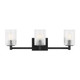 Generation Lighting - GLV1043EN/MBK - Three Light Wall / Bath - Lando - Midnight Black