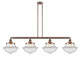 Innovations - 214-AC-G542 - Four Light Island Pendant - Franklin Restoration - Antique Copper