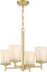 Nuvo Lighting - 60-6534 - Four Light Chandelier - Serene - Natural Brass