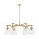 Innovations - 410-6CR-CB-G412-7CL - Six Light Chandelier - Downtown Urban - Champagne Bronze