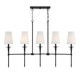 Lighting One E - V6-L1-5609-5-89 - Five Light Linear Chandelier - Trundle - Matte Black Lighting One E - V6-L1-5609-5-89 - Five Light Linear Chandelier - Trundle - Matte Black