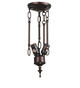Tiffany Lotus Leaf Three Light Semi-Flushmount (243228)