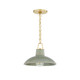 Hudson Valley - 1914-AGB/CMC - One Light Pendant - Pottersville - Aged Brass/Ceramic Moss Crackle