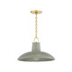 Hudson Valley - 1918-AGB/CMC - One Light Pendant - Pottersville - Aged Brass/Ceramic Moss Crackle