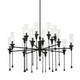 Hudson Valley - 4142-BI - 16 Light Chandelier - Chisel - Black Iron