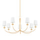 Hudson Valley - 5307-VGL - Seven Light Chandelier - Montpelier - Vintage Gold Leaf