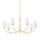 Hudson Valley - 5307-VGL - Seven Light Chandelier - Montpelier - Vintage Gold Leaf Hudson Valley - 5307-VGL - Seven Light Chandelier - Montpelier - Vintage Gold Leaf