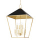 Hudson Valley - 5724-GL/BK - Eight Light Pendant - Paxton - Gold Leaf