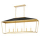 Hudson Valley - 5748-GL/BK - Six Light Island Pendant - Paxton - Gold Leaf