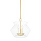 Hudson Valley - 8115-AGB - Three Light Lantern - Edmonton - Aged Brass