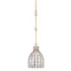 Hudson Valley - 8208-AGB - One Light Pendant - Floral Park - Aged Brass