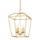 Hudson Valley - 8317-GL - Four Light Lantern - Bryant - Gold Leaf